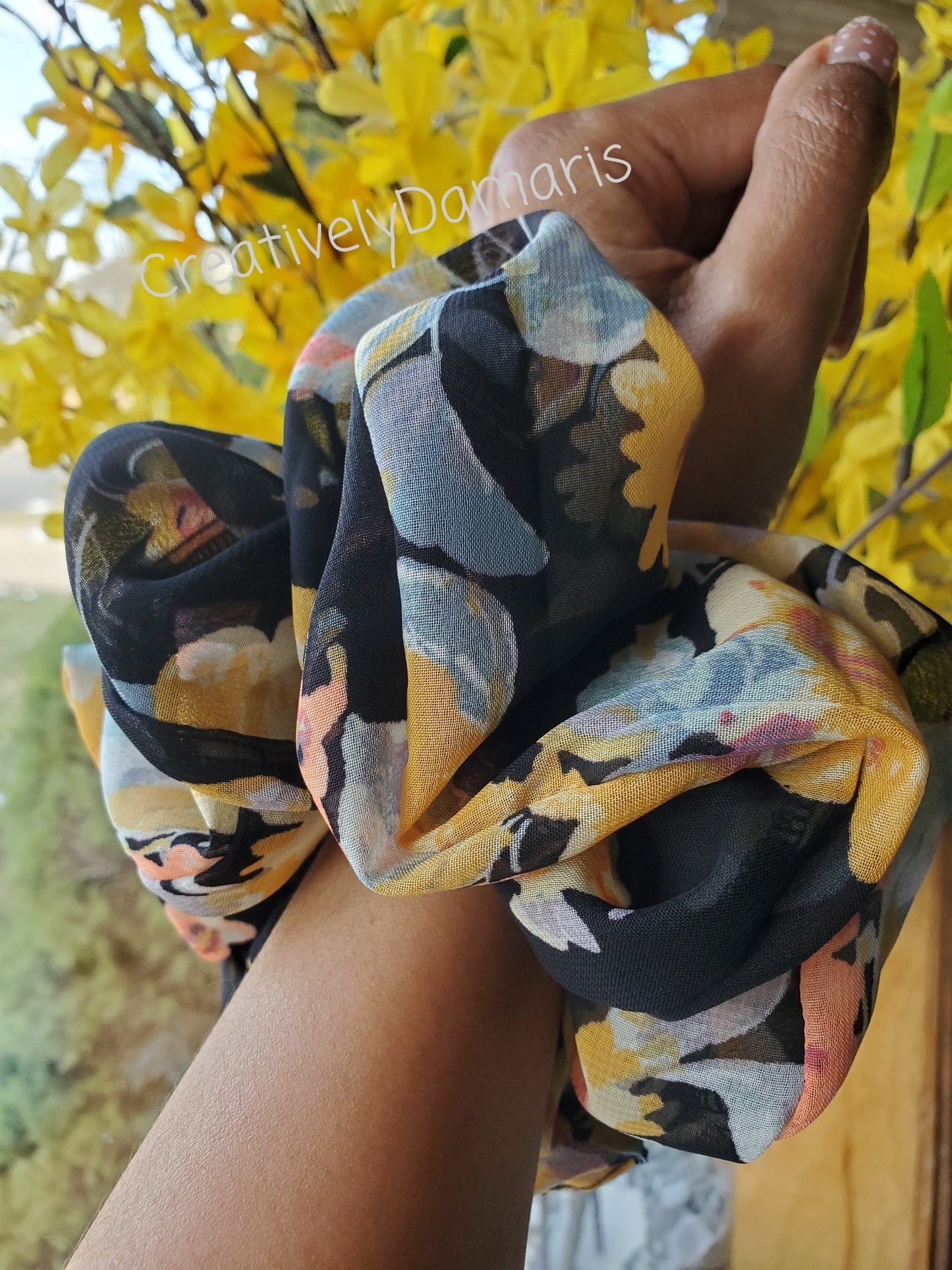 Summer Night Chiffon XL Scrunchie