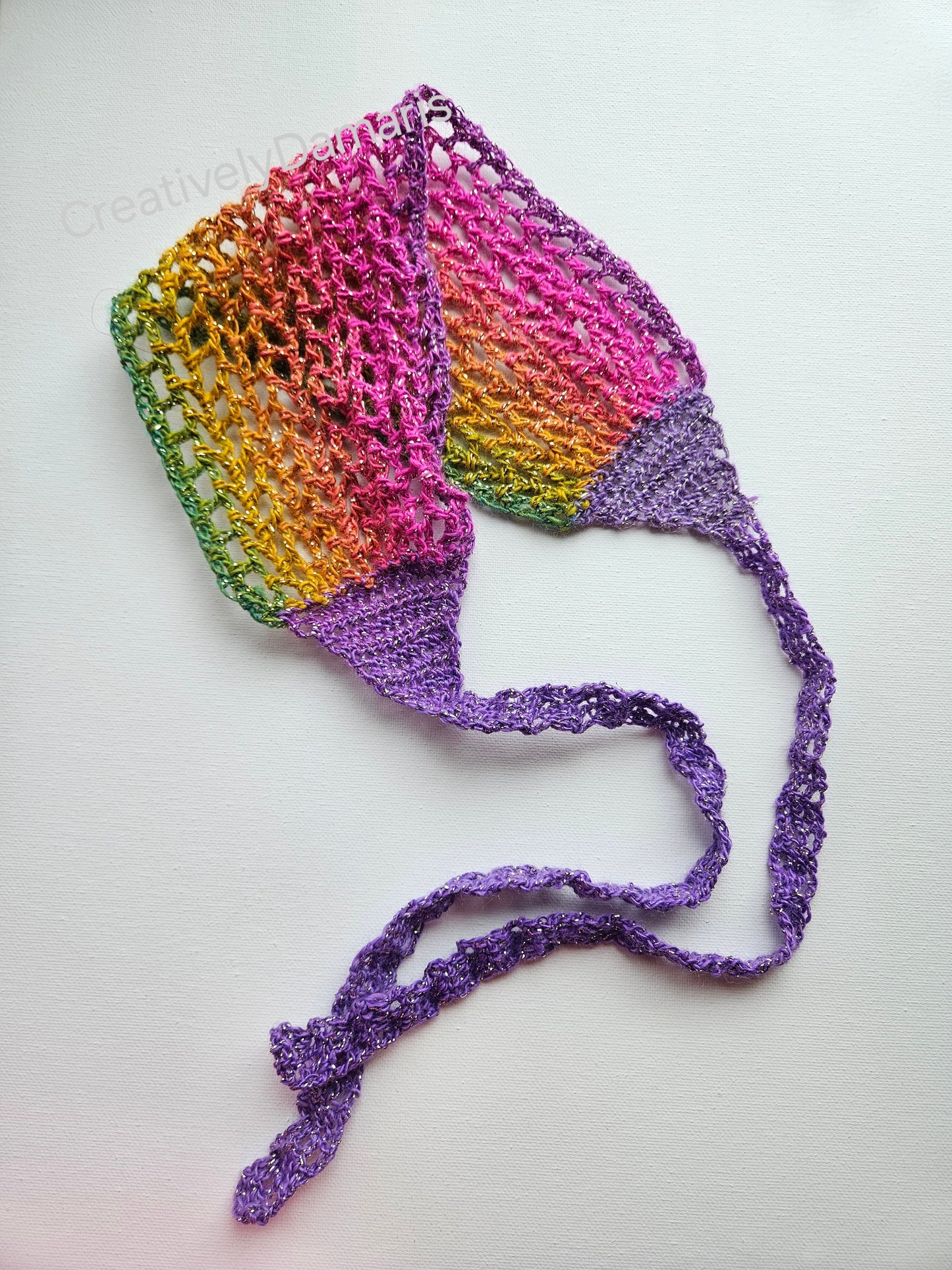 Glittery Multi-color Crochet Boho Crochet Headband