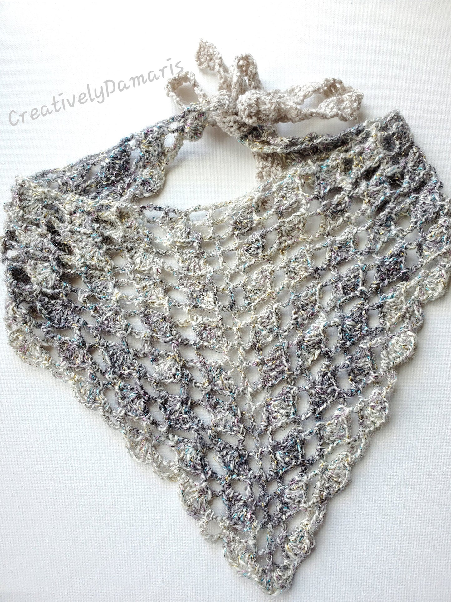 Glittery Shells Crochet Hair Headband