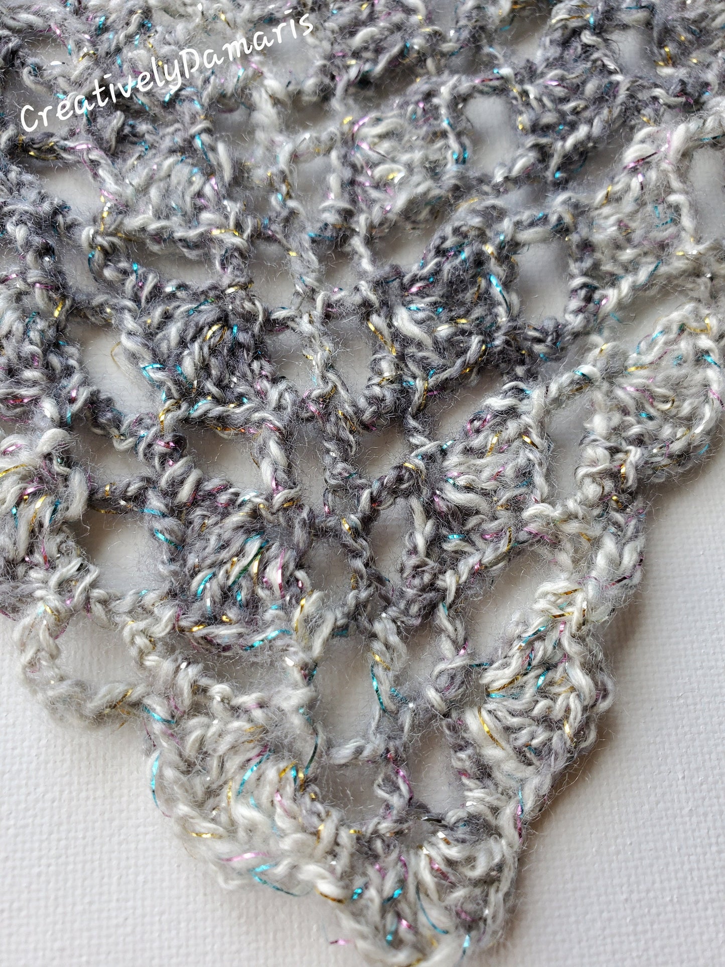 Glittery Shells Crochet Hair Headband