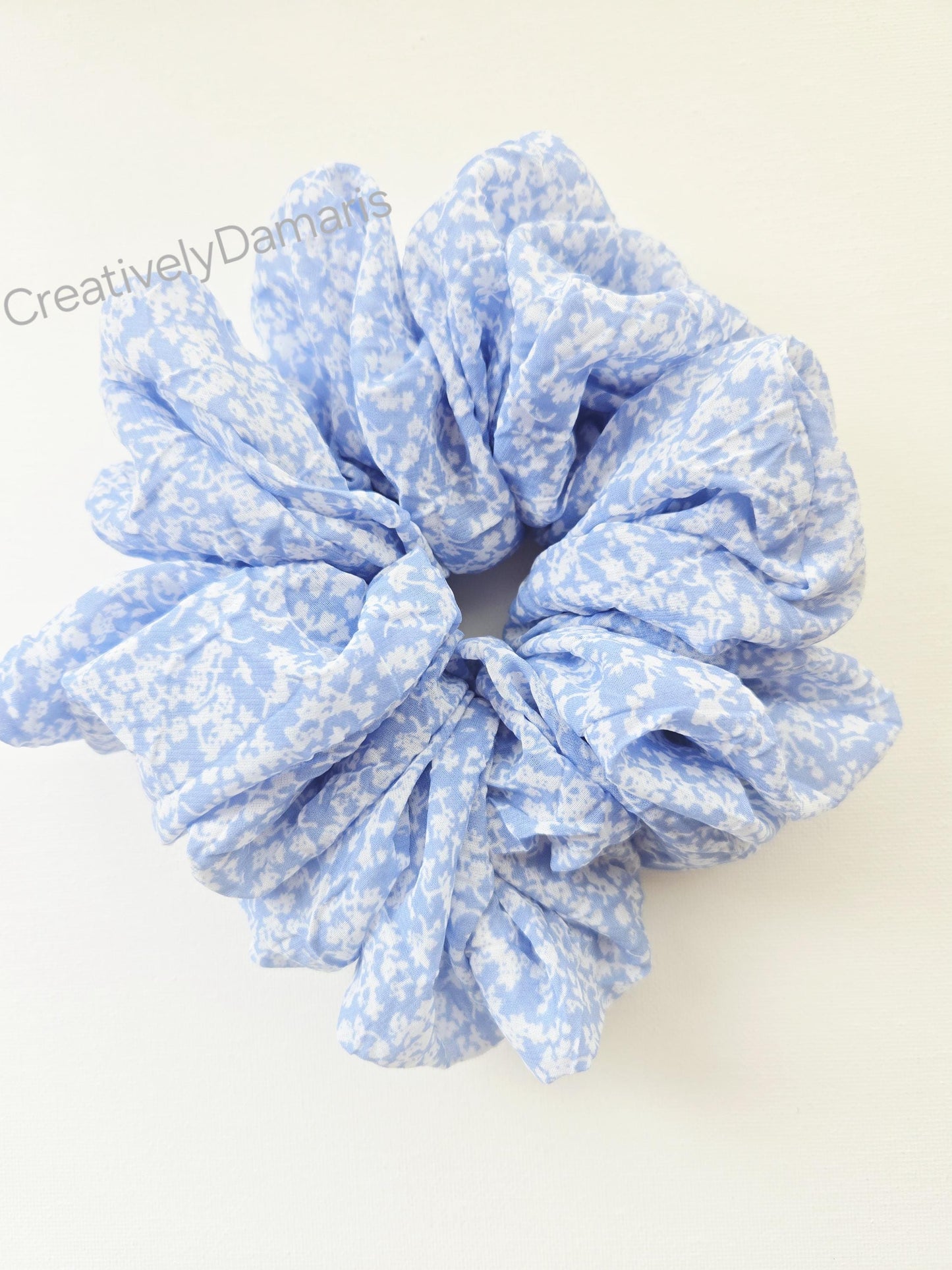 Sky Blue Chiffon XL Scrunchie