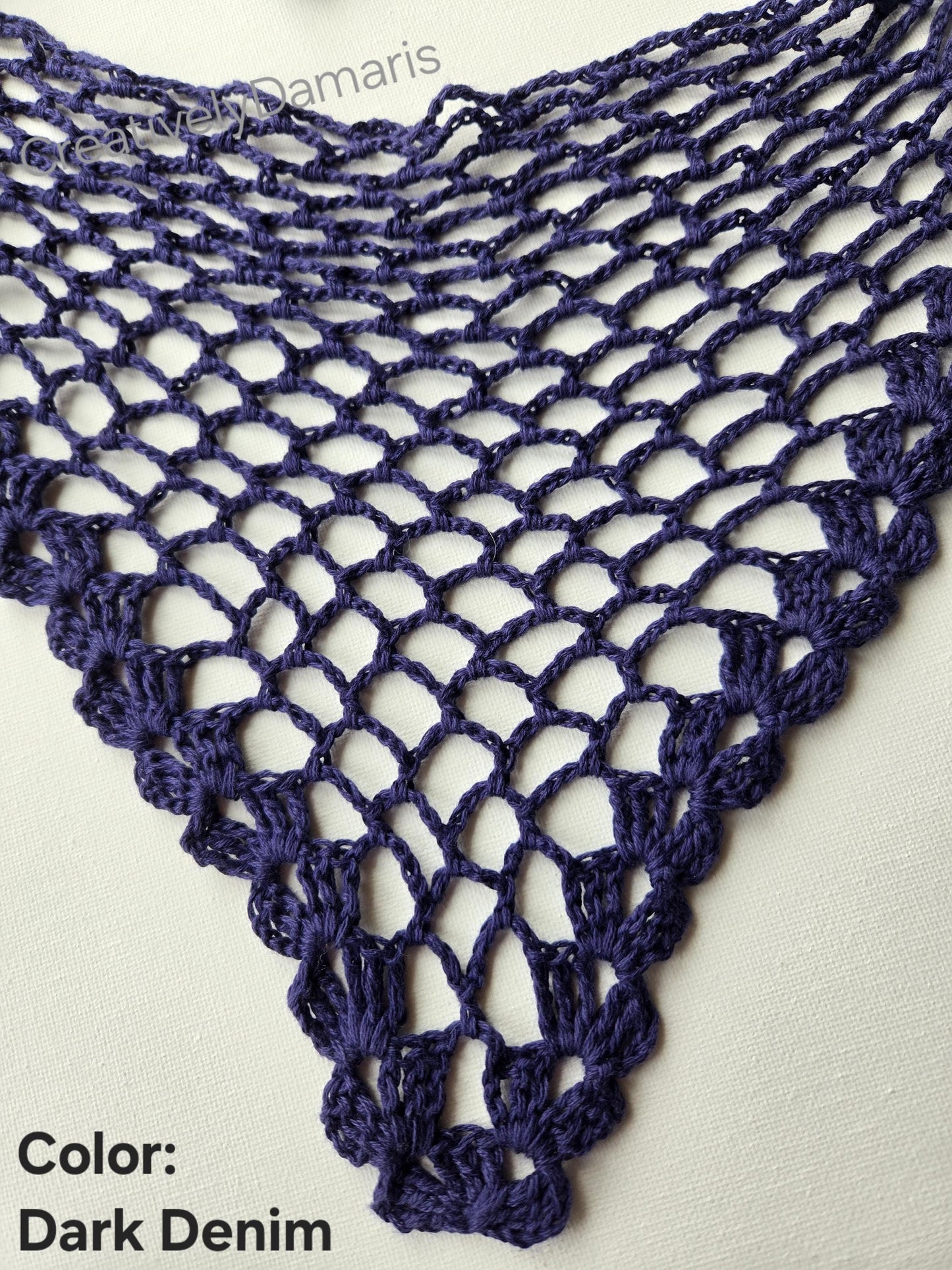 Cotton Mesh Crochet Headband