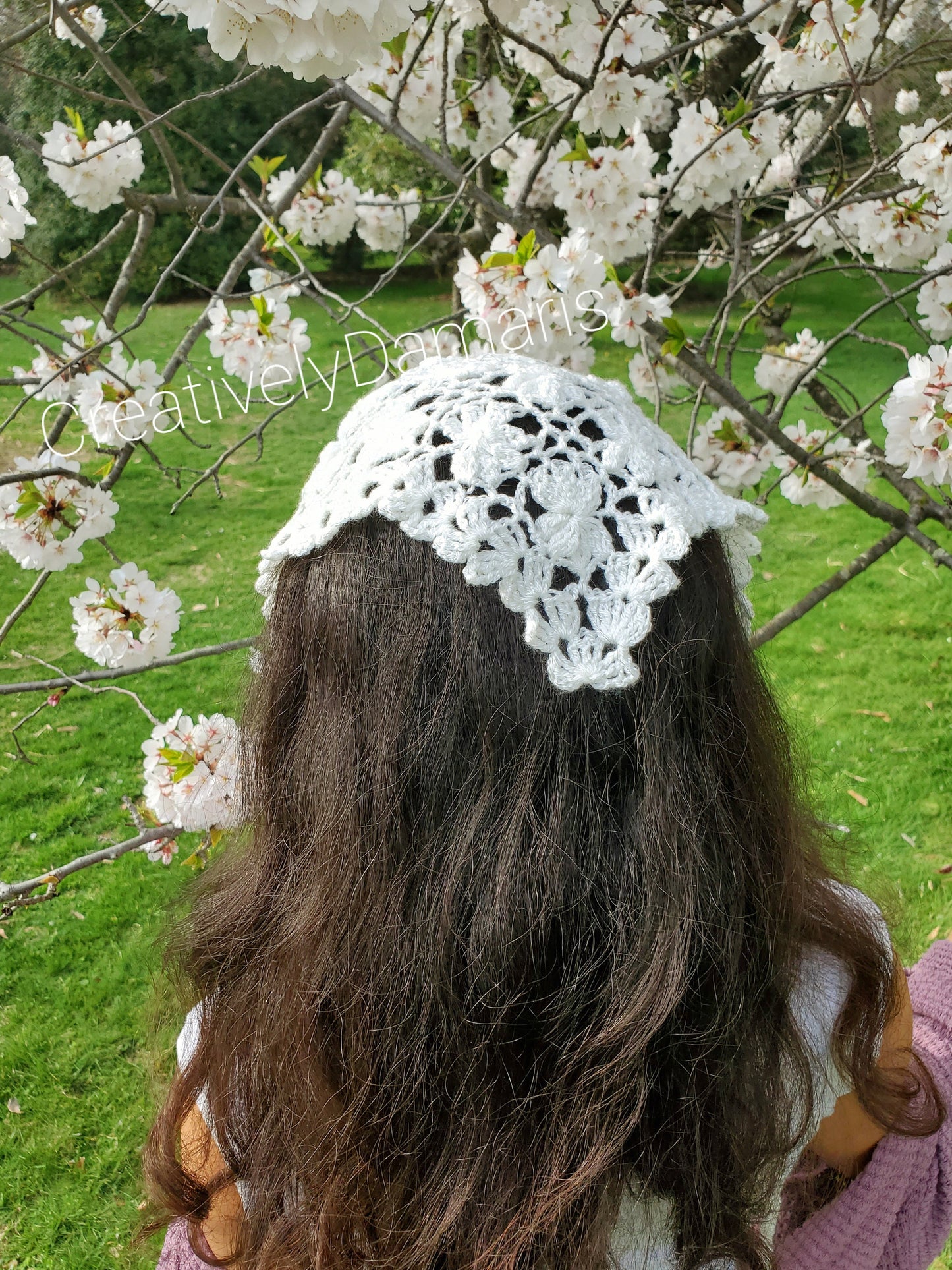 Jasmine Flower Crochet Headband