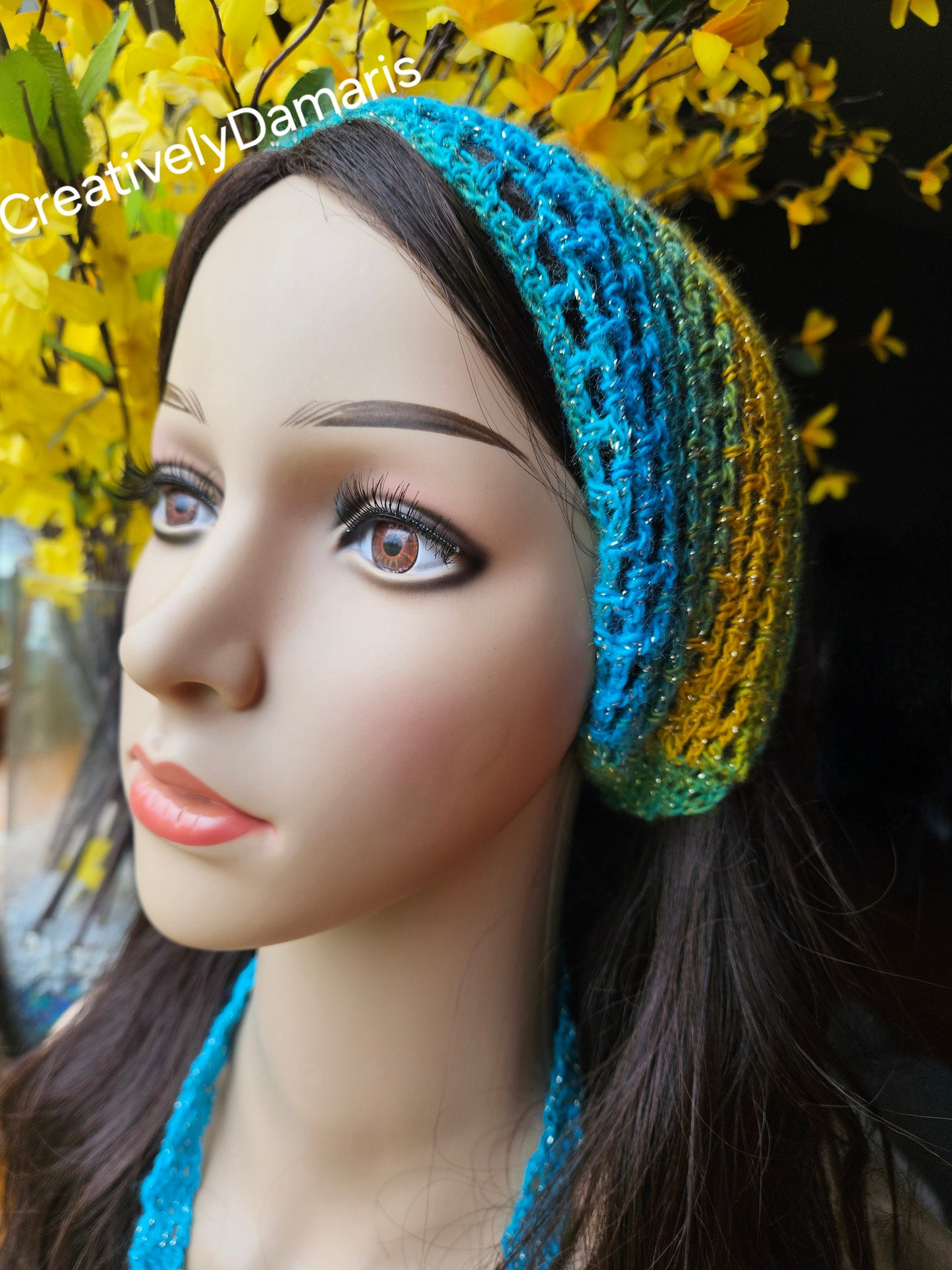 Glittery Multi-color Boho Crochet Headband