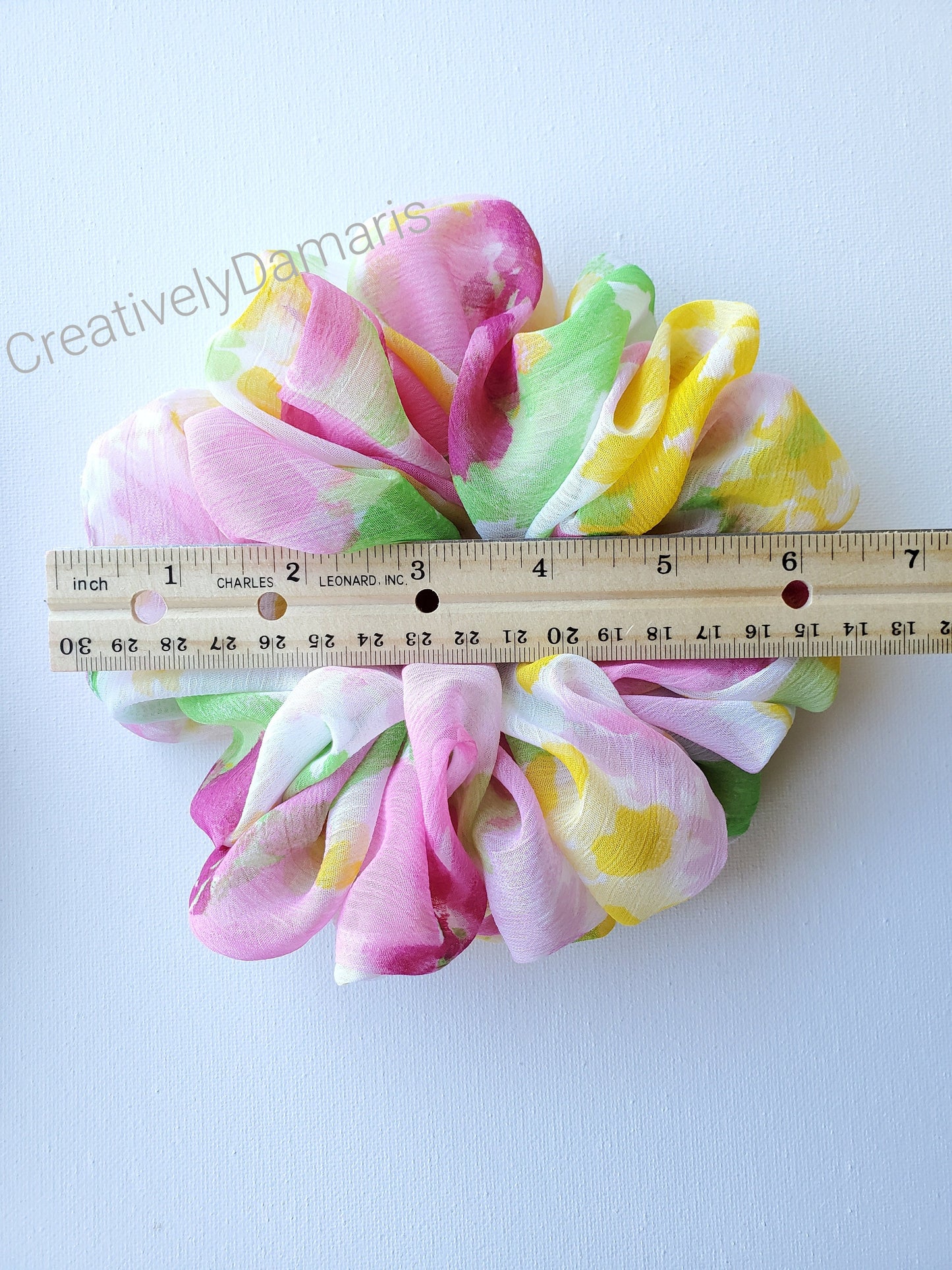 Summer Time Floral Chiffon XL Scrunchie