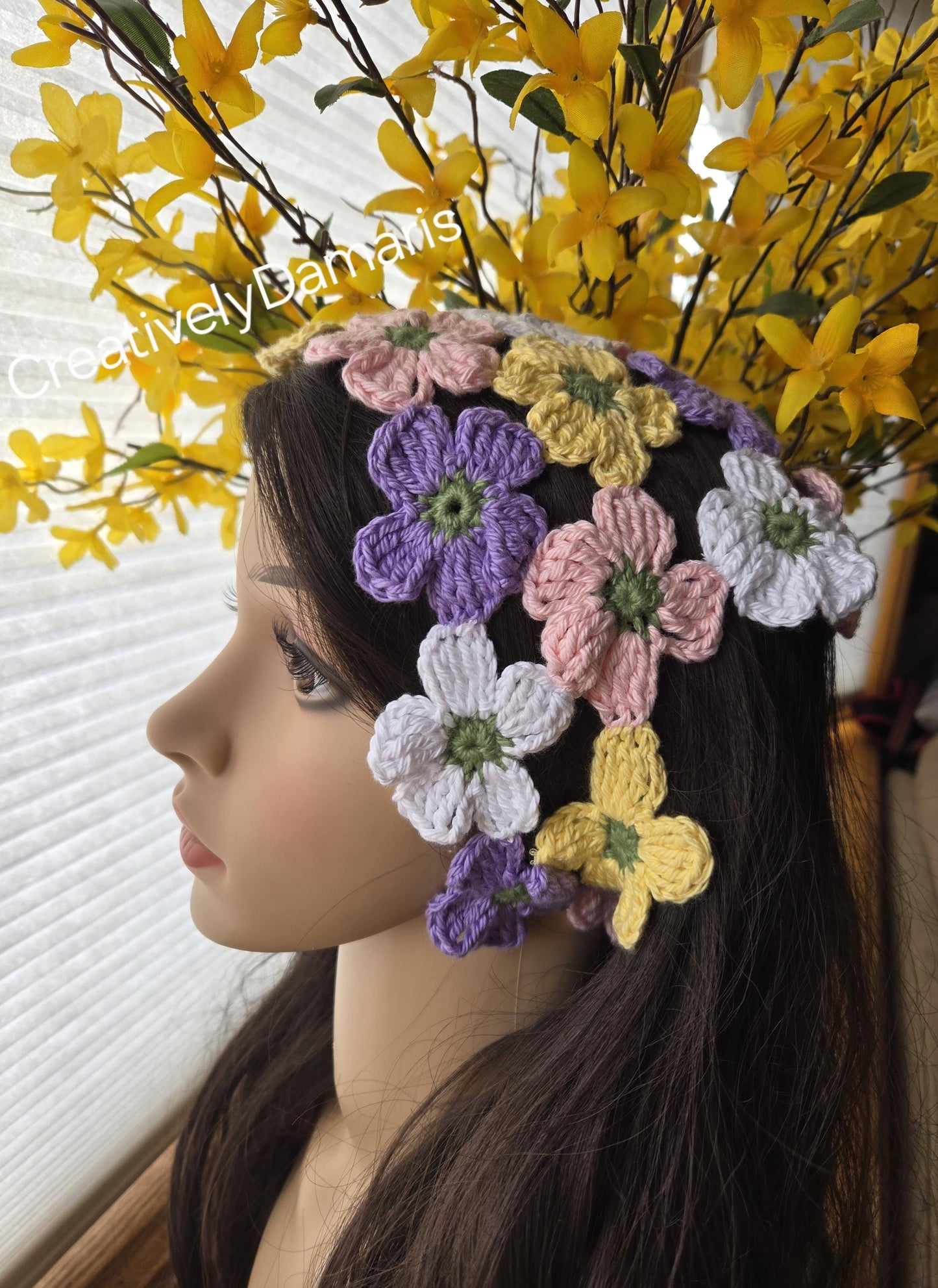 Pastel Colors Floral Boho Headband