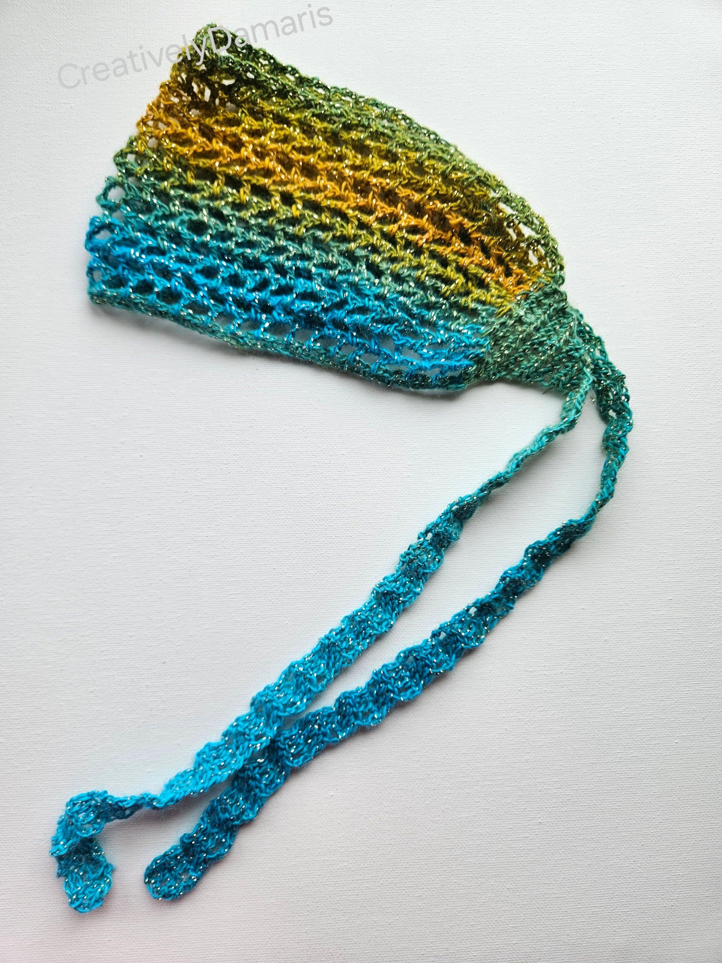 Glittery Multi-color Boho Crochet Headband