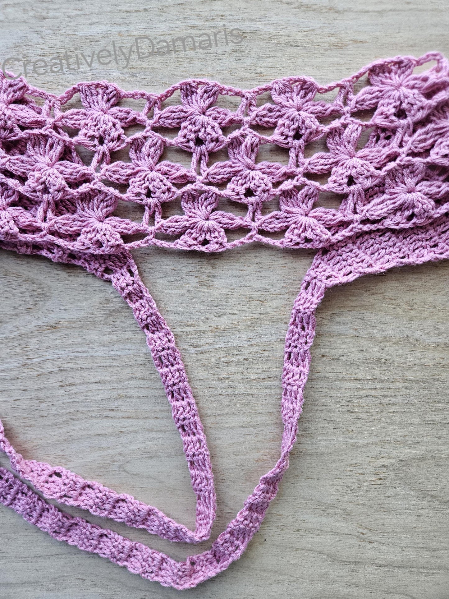 Jasmine Flower Crochet Headband