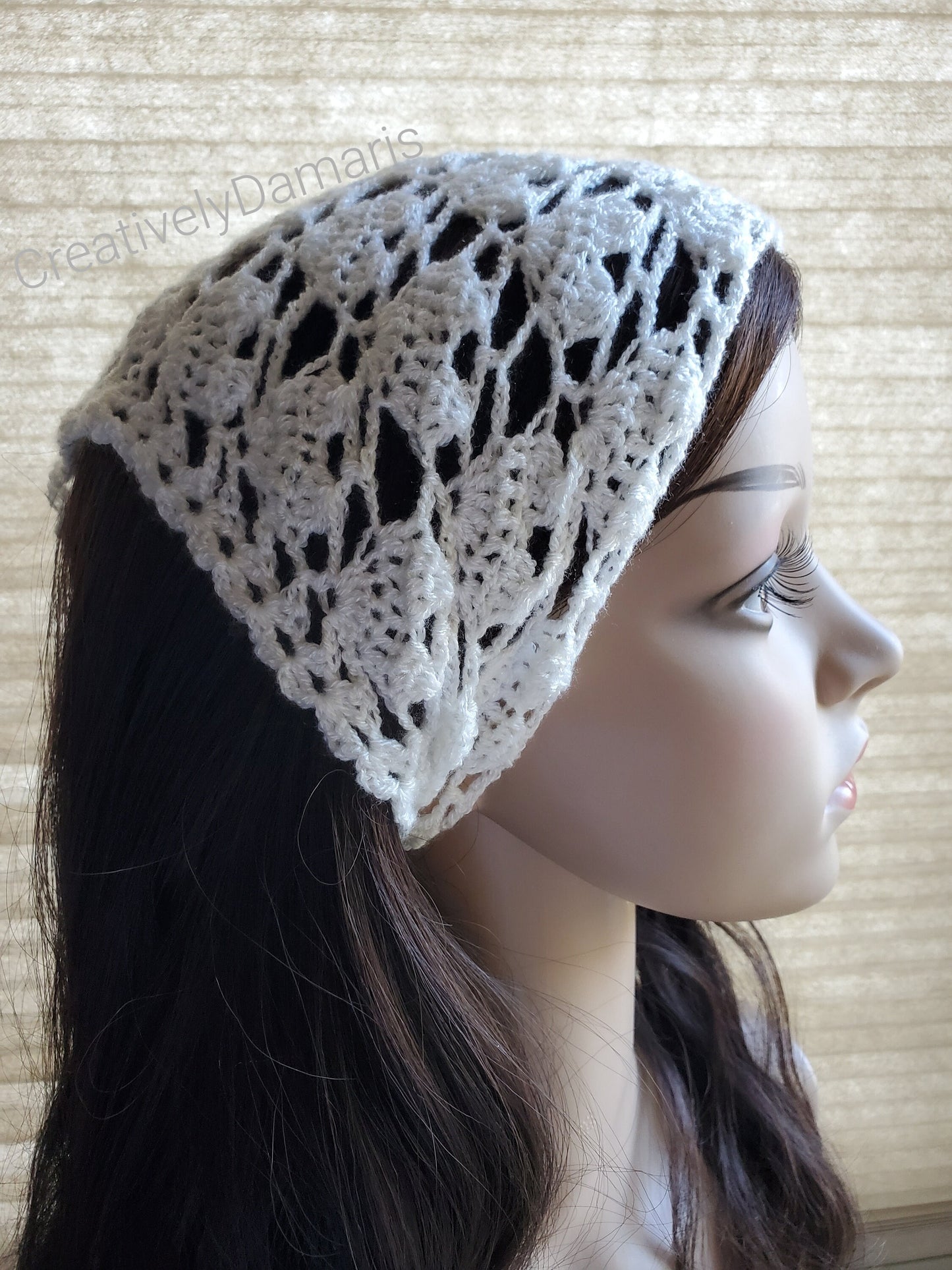 Crochet Heart Head Bandana
